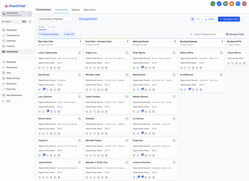 Church outreach and engagement platform for churches and faith communities.