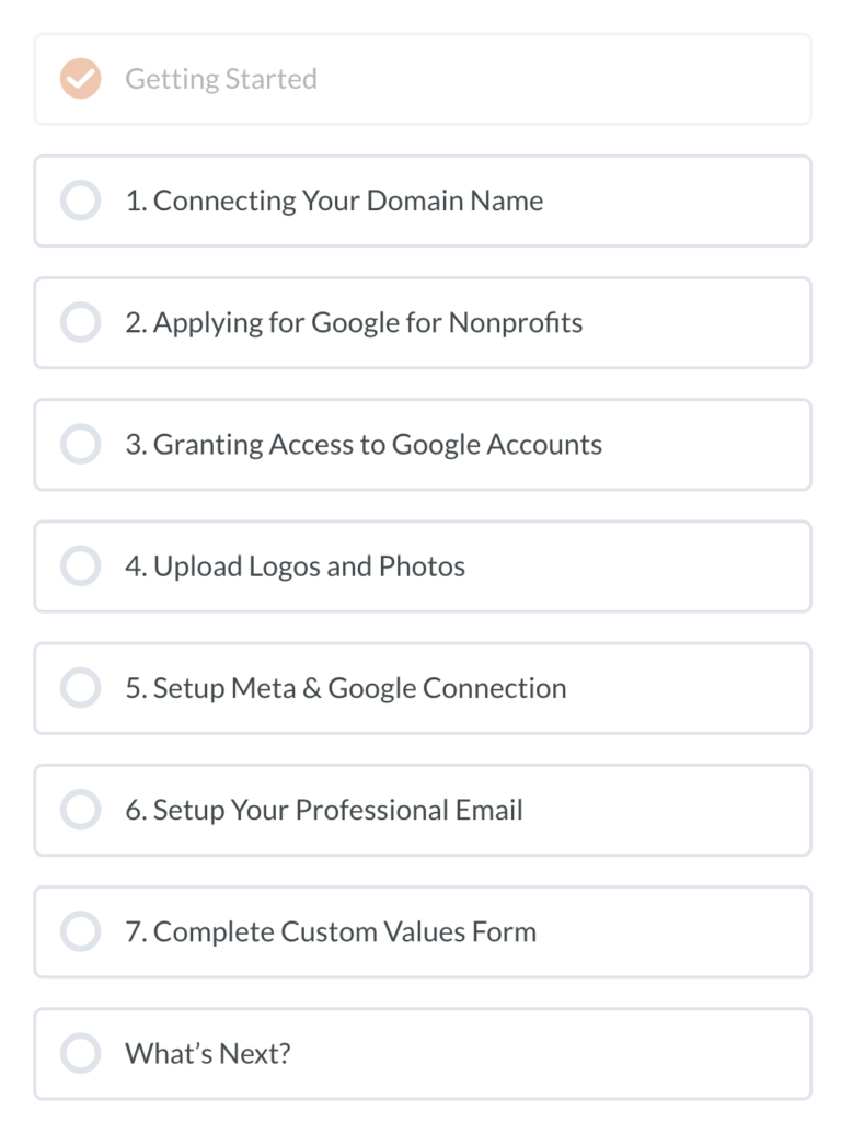 Church administrative tools for church management and Google account setup.