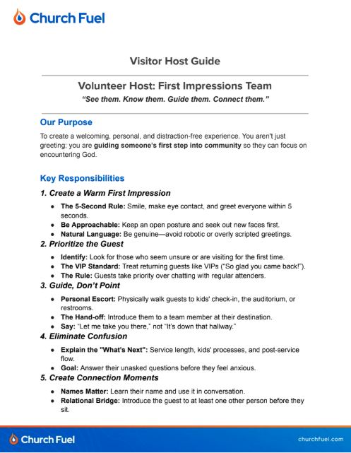Visitor Host & Hospitality Guide.